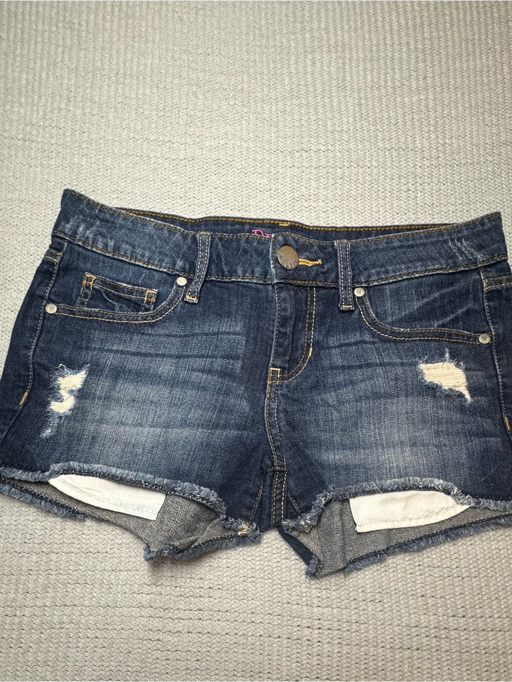 Decree Blue Distressed Denim Cutoff Shorts Y2K